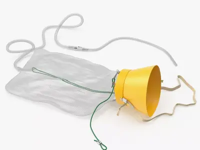 Airplane Passenger Oxygen Mask Low-poly 3D model