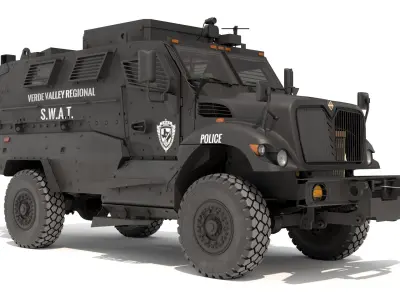 SWAT Vehicle International MaxxPro Black 3D model