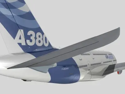 Airbus A-380 Airbus Industries House colors 3D model