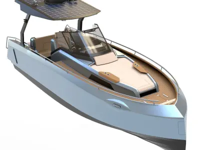 Aluminum powerboat 26 3D model