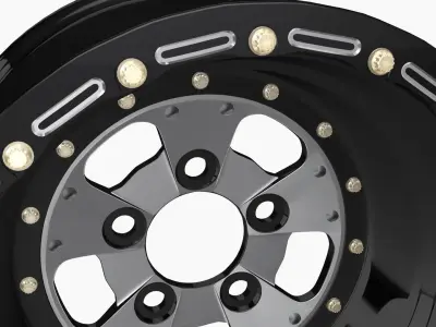 Sander 750 series drag rear wheel Low-poly 3D model