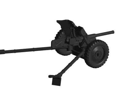 45 mm Divisional Gun 3D model