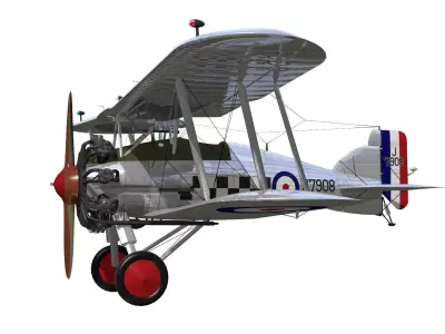 Gloster Gamecock 3D model