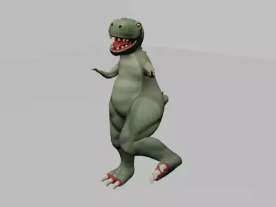 Timesplitters Dinosaur rigged Low-poly 3D model Low-poly 3D model