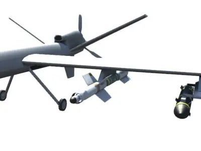 Low Poly MQ-9 Reaper UAV Drone Low-poly 3D model