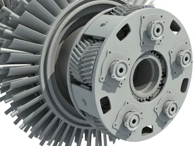 Aircraft Engine Turbine 3D model