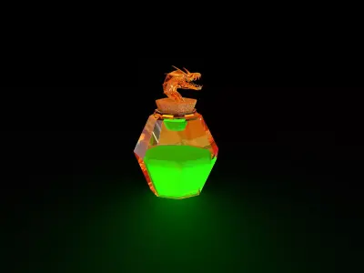 Alchemist  potion  glow  bottle Free 3D model