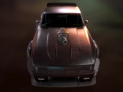 Mad Max Interceptor Low-poly 3D model
