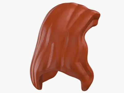 Lego Hair 02 Light Brown 3D model