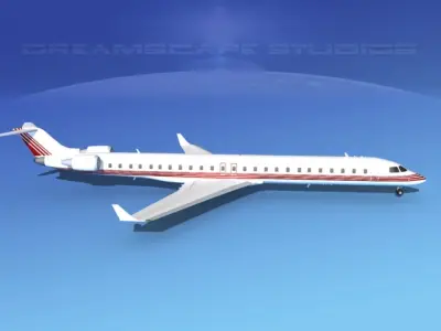 Bombardier CRJ1000 Corporate 3 3D model