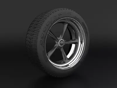 Hot rod rims-tuning Free 3D model