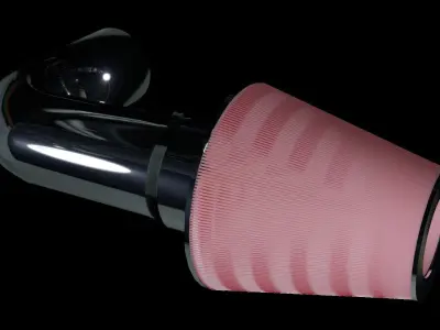 Air Intake Filter Metal and Plastic Car Parts Low-poly 3D model