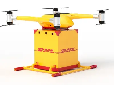 Quadcopter DHL Drone 3D model