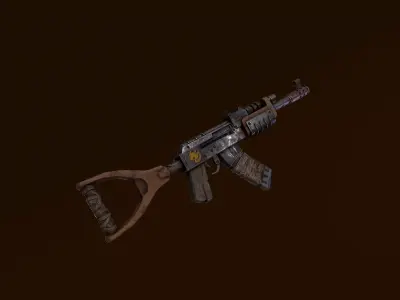 Rust Kalash Low-poly 3D model