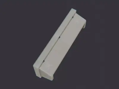 Interior fluorescent wall light fixture Low-poly 3D model