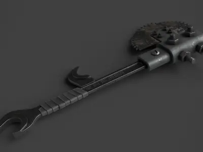 Modifiable Strike Weapon 12 Low-poly 3D model