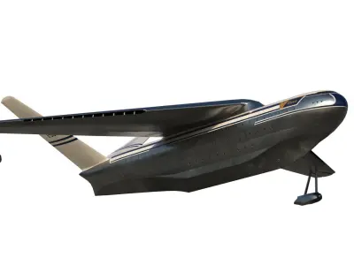 Saunders-Roe Queen Flying boat airliner 3D model