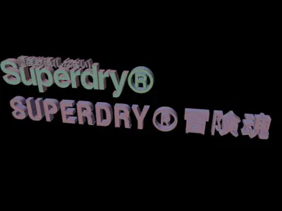 Superdry logo Free low-poly 3D model