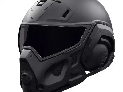 Hyper Realistic Stealth Commando Helmet 3D Model Low-poly 3D model