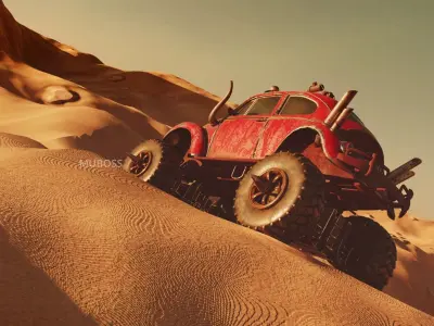 MAD MAX STLYE APOCALYPTIC CAR - HIGH POLY WITH PBR TEXTURES 3D model