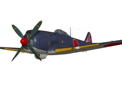 Nakajima Ki-84 Hayate 3D model