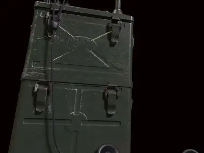 BC-1000 World War 2 Military Radio Low-poly 3D model