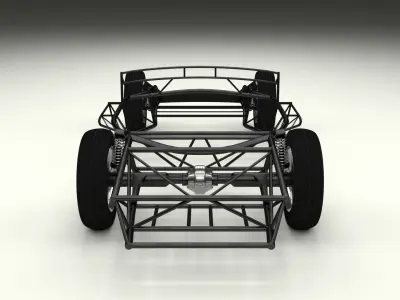 Mercedes 300SL Chasis 3D model