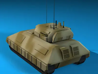 Electronic war Tank 3D model