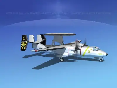 Grumman E-2C Hawkeye V09 3D model