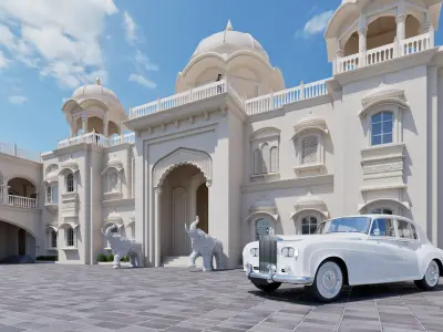 Rajasthani heritage Haweli 3D model