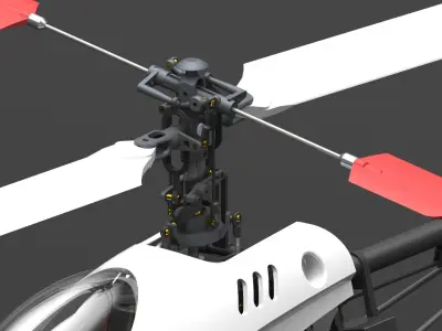 Belt CP V2 Custom RC Helicopter 3D model