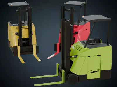 Forklift 2A Low-poly 3D model