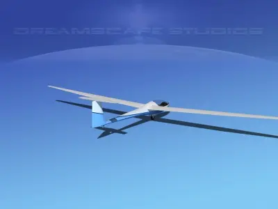 Glaser Dirks DG-200 15-metre Sailplane V03 3D model