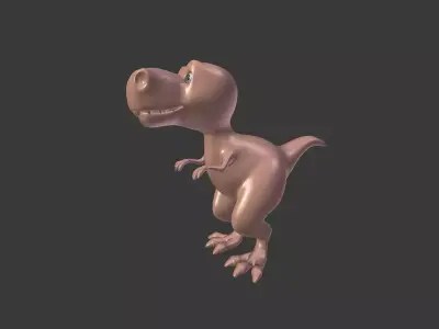 Cartoon Dinosaur Trex Free 3D model