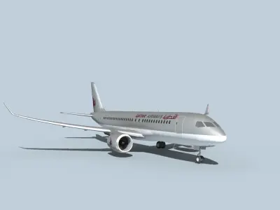 Bombardier CS100 Qatar 3D model