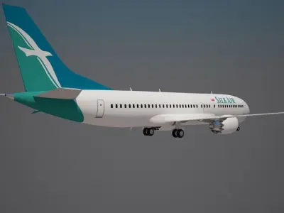 Silk Air Boeing 737 MAX 8 3D model