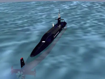 Ben Franklin Class USS George Washington Carver SSBN-656 3D model