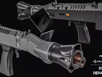 Sci Fi Repair Gun  Low-poly 3D model