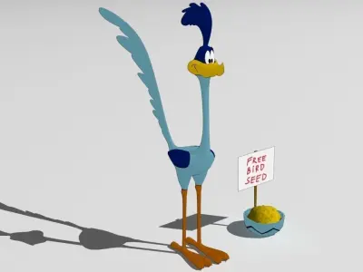 Road runner 3D model