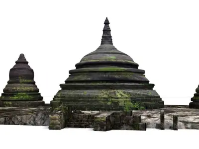 buddha temple collection 3D model