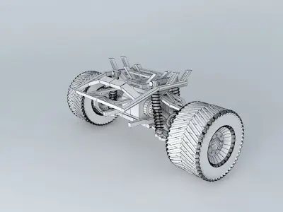 ATV front assembly with drive Free 3D model