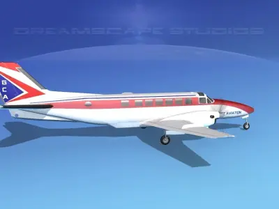 Beechcraft B99 Gulf Coast Aviation 3D model