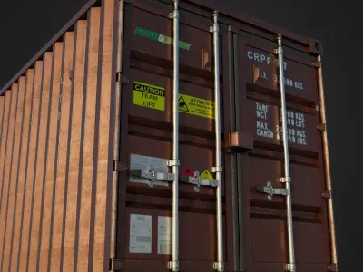 Shipping Container - 20 feet 3D model