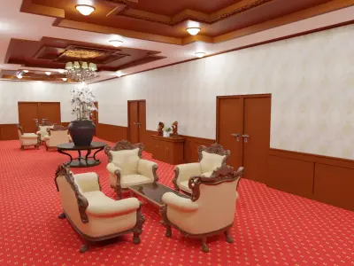 typical Balinese lobby 3D model