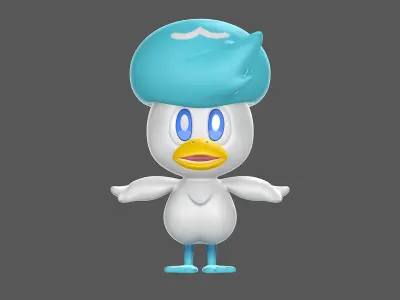 Pokemon Scarlet and Violet Quaxly Character 3D model