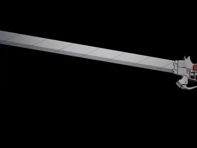 Attack on Titan Sword Low-poly 3D model