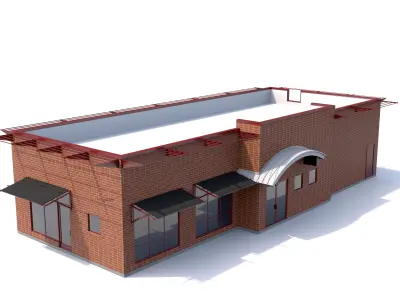 Fast Food Restaurant-01 3D model