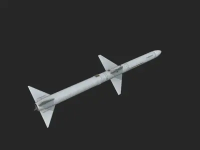 Chinese PL11 PL-11 BVR air-to-air missile Low-poly 3D model