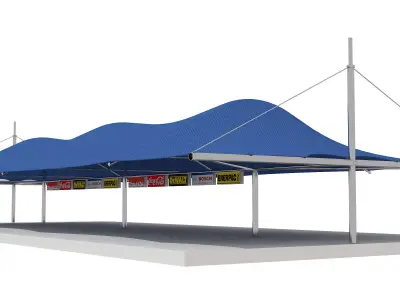 Car Shed Free 3D model