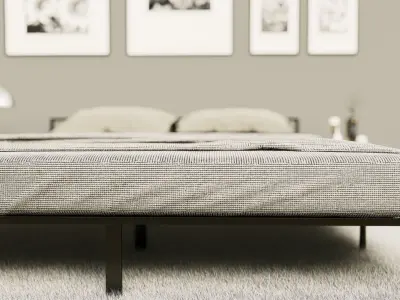 Bed and table Free 3D model